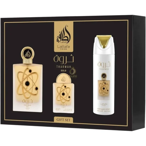 Tharwah Gold 3 Pcs Gift Set